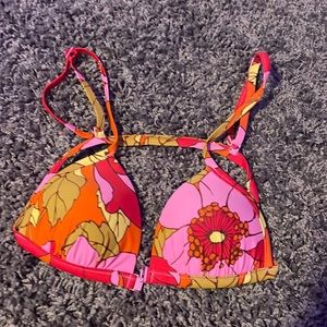 flowered bathingsuit top